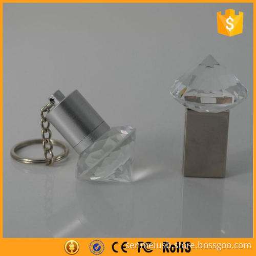 promotional gift crystal usb flash drive with custom logo